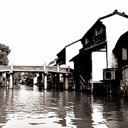 桥面风景装饰画