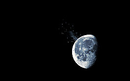 与小行星冲击善良的月