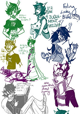 HS：doodled