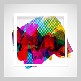 2017创意多边形矩形组合元素H5背景