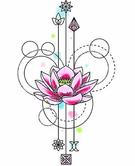 莲花灯插画