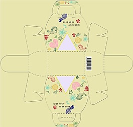 水果味紙盒(展開圖)圖片紙盒包裝矢量補鈣儀紙盒禮品盒 紙盒(展開圖)