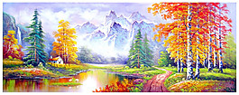 美丽山川创意装饰画
