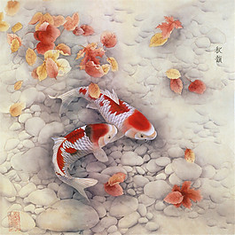 欢快游鱼创意装饰画