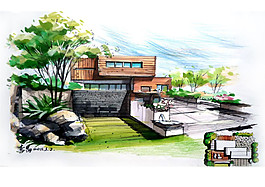 建筑外景效果图