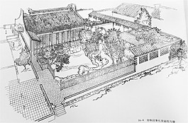 四合院建筑效果图