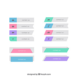 彩色简约按钮小图标