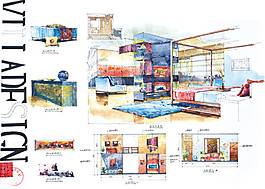酒店客房效果图