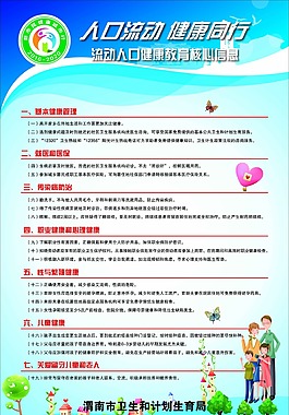 人口流动展板海报