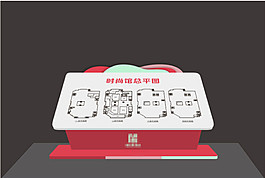 商场总平图导视牌广告设计