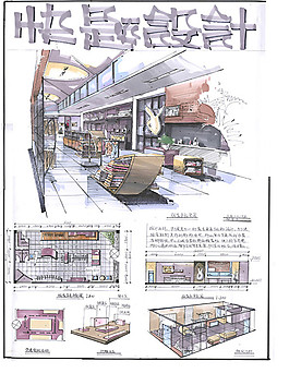 快题设计商店平面图