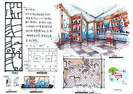 瓷器店平面效果图