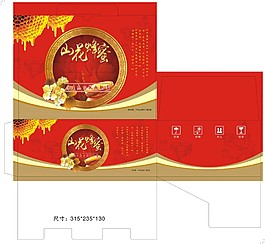 山花蜂蜜箱 蜂蜜包装