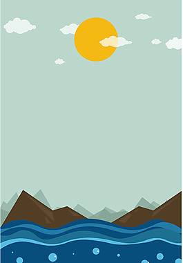 大海风景插画