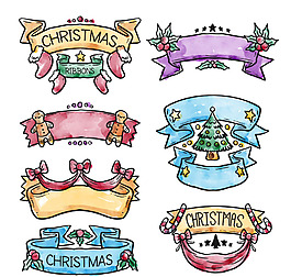 水彩画的圣诞标语