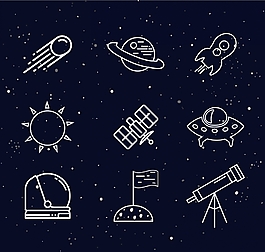 线性创意卫星图案