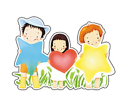 卡通标语框幼儿园卡通框