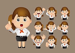 卡通女学生
