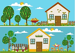 园艺主题设计插画