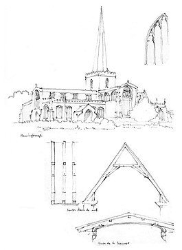 欧式建筑线条效果图