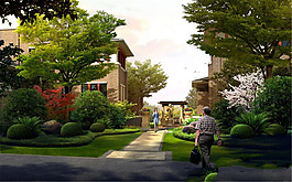 公园绿化景观图