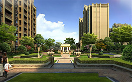 小区公共绿化景观