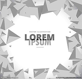 白色三角几何背景图片