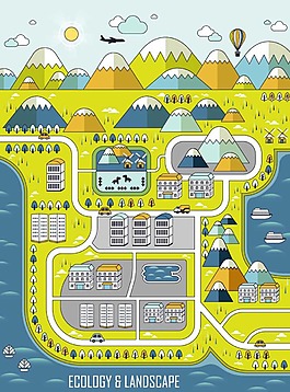 卡通城市地图