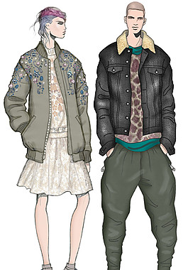 情侣装设计效果图