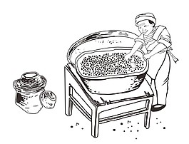酿酱油线稿图