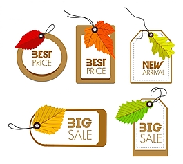 秋季促销标签设计