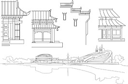 建筑线框图