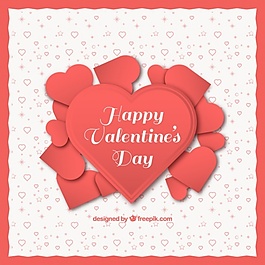 情人节背景心与红框