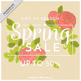 手绘背景玫瑰手绘