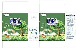 完达山酸乐乳包装