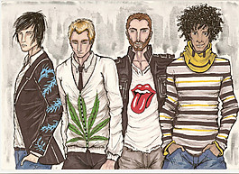 4款男上衣设计图