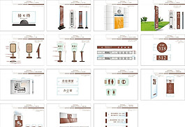 商场景区公园导视牌门牌标识牌设计