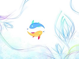 水中鱼漂浮素材设计