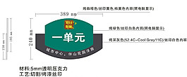 小区单元标识牌设计