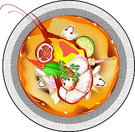 海鲜美食插画