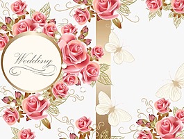 粉色玫瑰花边框