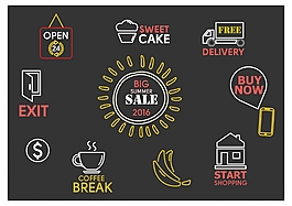 夏季大促销标签