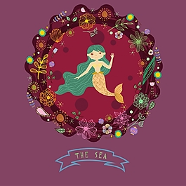 美丽的美人鱼花圈