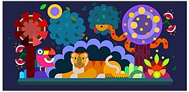 扁平创意动物园