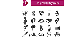 20种妊娠图标集