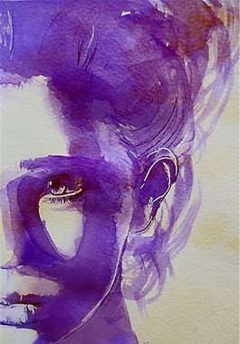 紫色发型脸图片