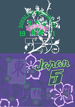 服装徽章花卉背景