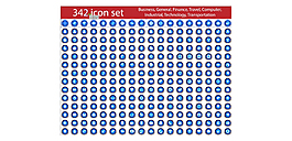 342种蓝色免费图标集