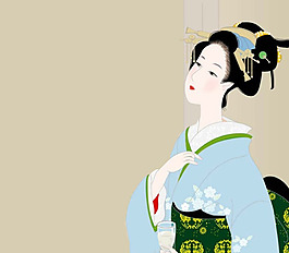  日本明国卡通插画
