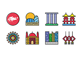 新加坡景点图标